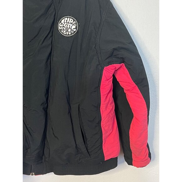 VTG Rip Curl Adventure Sportswear Jacket XL - Black & Pink Reversible Zip Pocket - Picture 10 of 16